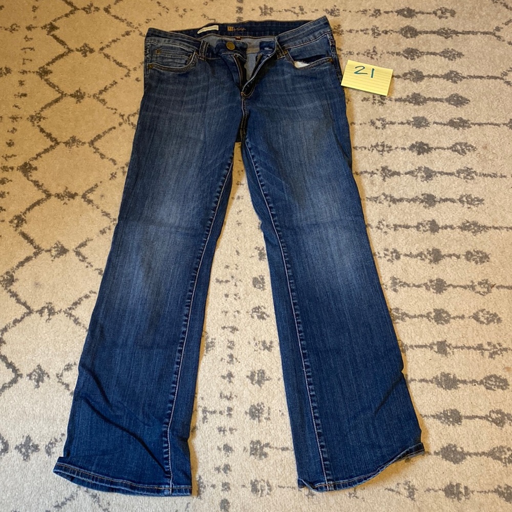 KUT from the Kloth size (12S) Natalie high rise bootcut short jeans medium wash